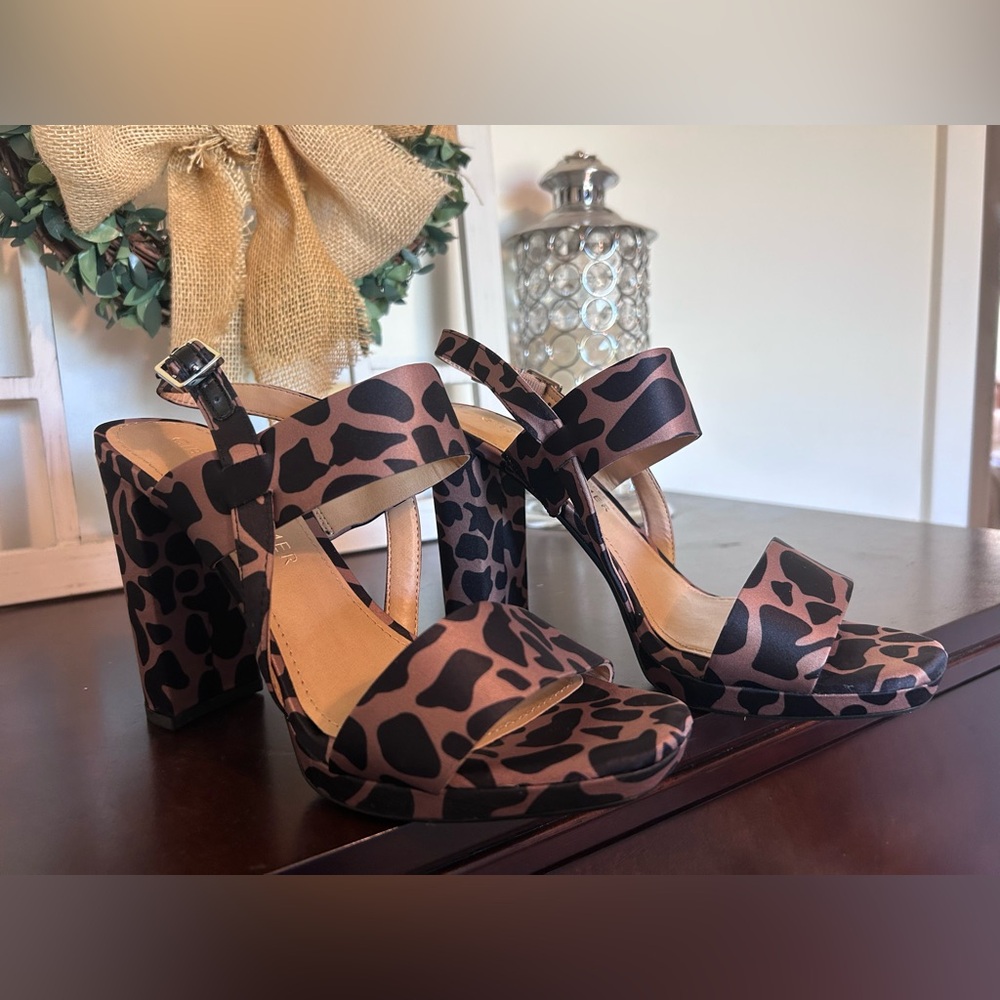 Leopard Print Block Heels